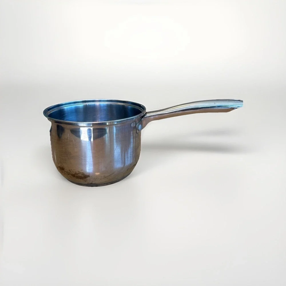 TRAMONTINA 3 QUART Sauce Pan Glass Lid Tri-Clad 18/10 Stainless Steel‎ *read